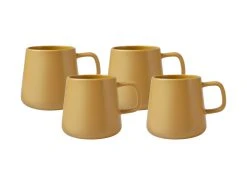 Blend Sala Mug 375ML Set Of 4 Mustard Gift Boxed