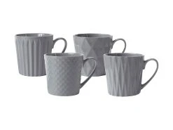 Nova Mug 380ML Set Of 4 Grey Gift Boxed