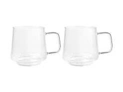 Blend Sala Glass Mug 400ML Set Of 2 Clear Gift Boxed