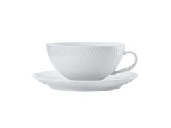 White Basics Diamonds Tea Cup & Saucer Low 250ML