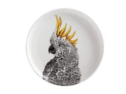 Marini Ferlazzo Birds Plate 20cm Sulphur-crested Cockatoo