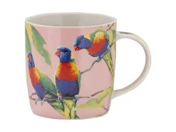 Katherine Castle Bird Talk Mug 370ML Rainbow Lorikeets Gift Boxed