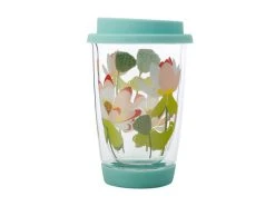 Royal Botanic Gardens Victoria Lotus Double Wall Glass Mug 380ML Mint Gift Boxed