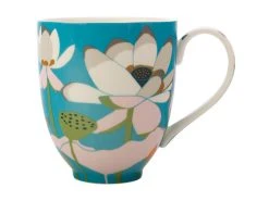 Royal Botanic Gardens Victoria Lotus Mug 350ML Aqua Gift Boxed