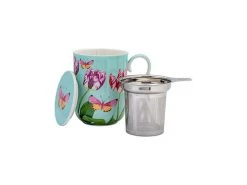 Gabby Malpas Posey Mug With Infuser 340ML Tulip Love Gift Boxed