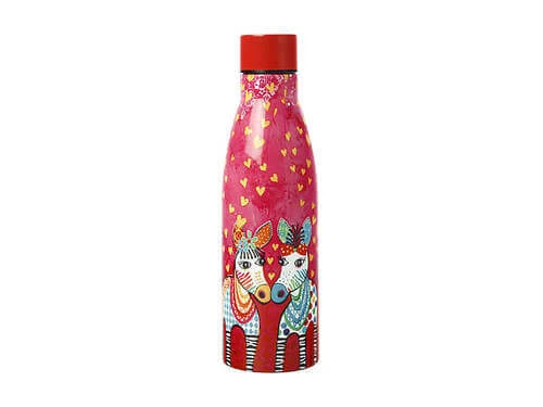Love Hearts Double Wall Insulated Bottle 500ML Zig Zag Zebras - Image 3