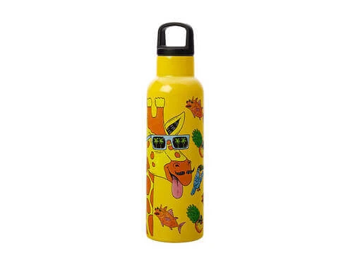 Mulga The Artist Double Wall Insulated Bottle 600ML Giraffe - Image 2