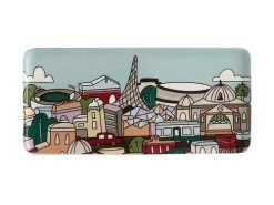 Megan McKean Cities Rectangular Plate 25x12cm Melbourne Gift Boxed