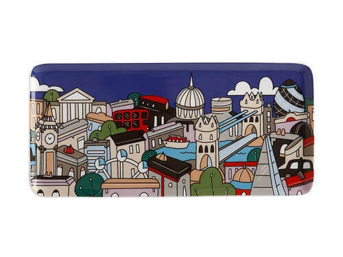 Megan McKean Cities Rectangular Plate 25x12cm London Gift Boxed - Image 3