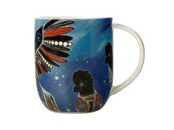 Melanie Hava Jugaig-Bana-Wabu Mug 440ML Black Cockatoos Gift Boxed