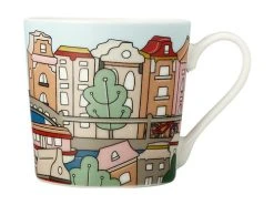 Megan McKean Cities Mug 430ML Amsterdam Gift Boxed