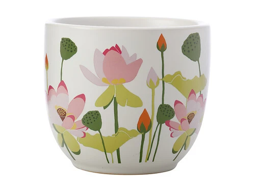 Royal Botanic Gardens Victoria Lotus Planter Pot 12cm White