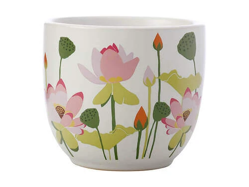 Royal Botanic Gardens Victoria Lotus Planter Pot 12cm White - Image 3