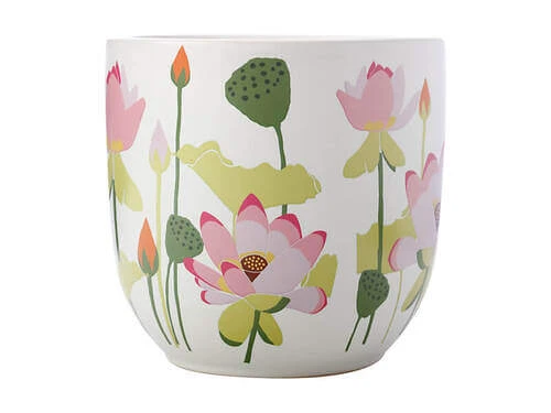 Royal Botanic Gardens Victoria Lotus Planter Pot 16cm White - Image 3