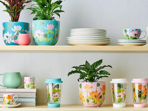 Royal Botanic Gardens Victoria Lotus Planter Pot 16cm White - Image 2