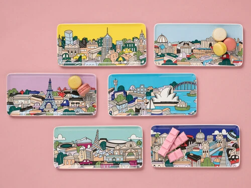 Megan McKean Cities Rectangular Plate 25x12cm London Gift Boxed - Image 2